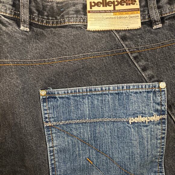 Pelle Pelle Marc Buchanan Vintage Jeans Men's 44x30 Mixed Wash Baggy Y2K Hip Hop - Picture 5 of 7